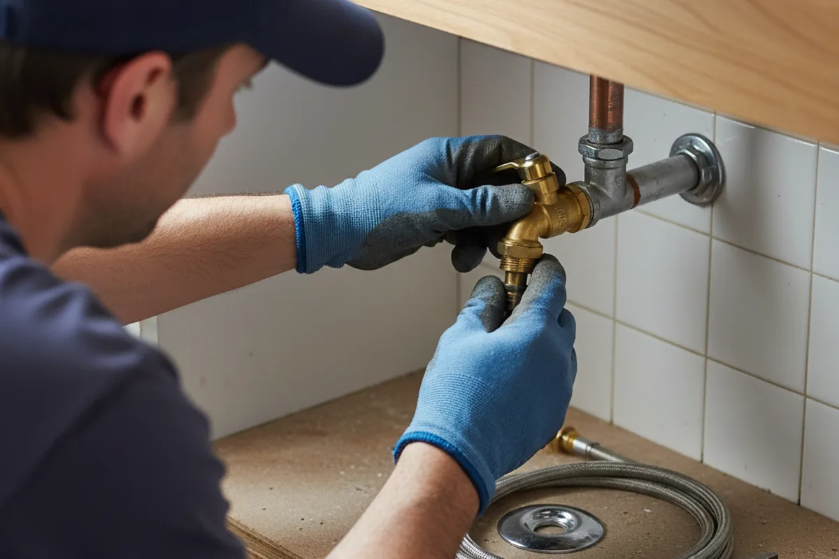 Shutoff valve and fitting work during Faucet and Fixture Repair in Gautier